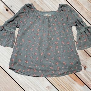 Women's Knitworks Boho Floral Top Sz Large